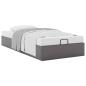Preview: Ottoman-Bett ohne Matratze Grau 90x190 cm Kunstleder