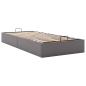 Preview: Ottoman-Bett ohne Matratze Grau 90x190 cm Kunstleder