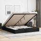 Preview: ARDEBO.de - Ottoman-Bett ohne Matratze Schwarz 200x200 cm Kunstleder
