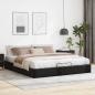 Preview: Ottoman-Bett ohne Matratze Schwarz 200x200 cm Kunstleder