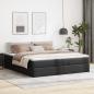 Preview: Ottoman-Bett mit Matratzen Schwarz 200x200 cm Kunstleder