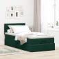 Preview: Ottoman-Bett mit Matratze Dunkelgrün 80x200 cm Samt