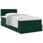 Preview: Ottoman-Bett mit Matratze Dunkelgrün 80x200 cm Samt