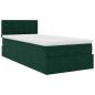 Preview: Ottoman-Bett mit Matratze Dunkelgrün 80x200 cm Samt