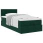 Preview: Ottoman-Bett mit Matratze Dunkelgrün 80x200 cm Samt