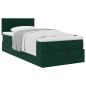 Preview: Ottoman-Bett mit Matratze Dunkelgrün 90x190 cm Samt