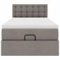 Preview: Ottoman-Bett mit Matratze Taupe 90x200 cm Stoff