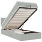 Preview: Ottoman-Bett mit Matratze & LEDs Hellgrau 90x190 cm Samt