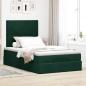 Preview: Ottoman-Bett mit Matratzen Dunkelgrün 120x190 cm Samt