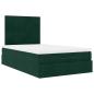 Preview: Ottoman-Bett mit Matratzen Dunkelgrün 120x190 cm Samt