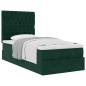 Preview: Ottoman-Bett mit Matratzen Dunkelgrün 90x190 cm Samt