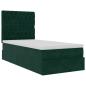 Preview: Ottoman-Bett mit Matratzen Dunkelgrün 90x190 cm Samt