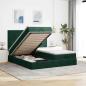 Preview: Ottoman-Bett mit Matratzen Dunkelgrün 160x200 cm Samt