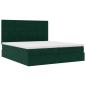 Preview: Ottoman-Bett mit Matratzen Dunkelgrün 160x200 cm Samt