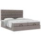 Preview: Ottoman-Bett mit Matratzen Taupe 180x200 cm Stoff
