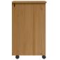Preview: Rollschrank mit Schubladen MOSS Honigbraun Massivholz Kiefer