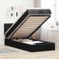 Preview: ARDEBO.de - Ottoman-Bett mit Matratze Schwarz 90x190 cm Stoff