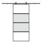 Preview: ARDEBO.de - Schiebetür mit Beschlag 90x205 cm Hartglas & Aluminium