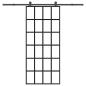Preview: ARDEBO.de - Schiebetür mit Beschlag 90x205 cm ESG-Glas & Aluminium