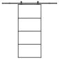Preview: ARDEBO.de - Schiebetür mit Beschlag 90x205 cm ESG-Glas & Aluminium