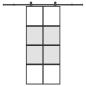 Preview: ARDEBO.de - Schiebetür mit Beschlag 90x205 cm Hartglas und Aluminium