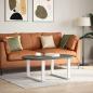 Preview: ARDEBO.de - Couchtischbeine U-Form 2 Stk. Weiß 60x(42-43) cm Stahl