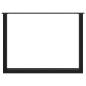 Preview: Esstischbeine U-Form 2 Stk. Schwarz 100x(72-73) cm Stahl