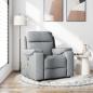 Preview: ARDEBO.de - Massagesessel Hellgrau Stoff