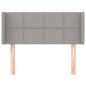 Preview: Kopfteil mit Ohren Hellgrau 83x16x78/88 cm Stoff