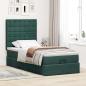 Preview: Ottoman-Bett mit Matratzen Dunkelgrün 80x200 cm Samt