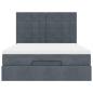 Preview: Ottoman-Bett mit Matratzen Dunkelgrau 140x190 cm Samt