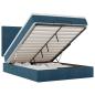 Preview: Ottoman-Bett mit Matratzen Dunkelblau 140x200 cm Samt