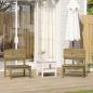 Preview: ARDEBO.de - Gartenst?hle 2 Stk. 60x52,5x72 cm Kiefernholz Impr?gniert