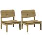 Preview: Gartenst?hle 2 Stk. 60x52,5x72 cm Kiefernholz Impr?gniert