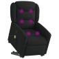 Preview: Massagesessel mit Aufstehhilfe Schwarz Stoff