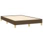 Preview: Bettgestell ohne Matratze Dunkelbraun 120x190 cm Stoff
