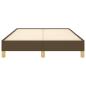 Preview: Bettgestell ohne Matratze Dunkelbraun 120x190 cm Stoff