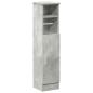 Preview: Badezimmerschrank mit Rollenhalter Betongrau 20,5x22x90 cm