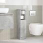 Preview: Badezimmerschrank mit Rollenhalter Betongrau 20,5x22x90 cm