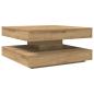 Preview: Couchtisch 360-Grad Drehbar Artisan-Eiche 70x70x34,5 cm
