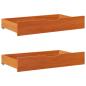 Preview: Massivholzbett ohne Matratze Wachsbraun 200x200 Kiefernholz