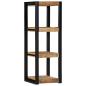 Preview: ARDEBO.de - Wandregal 35x35x100 cm Raues Massivholz Mango