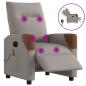 Preview: ARDEBO.de - Massagesessel Elektrisch Taupe Stoff