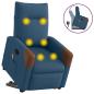 Preview: ARDEBO.de - Massagesessel mit Aufstehhilfe Blau Stoff