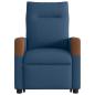 Preview: Massagesessel mit Aufstehhilfe Blau Stoff