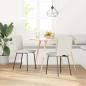 Preview: Esszimmerstühle 2 Stk. Creme Samt