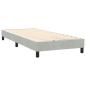 Preview: Boxspringbett mit Matratze & LED Hellgrau 80x210 cm Samt