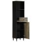 Preview: Badschrank 38x33x160 cm Massivholz Mango