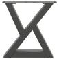 Preview: Couchtischbeine 2 Stk. Anthrazit 40x(30-31,3) cm Stahl