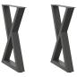 Preview: Esstisch Beine 2 Stk. Anthrazit 50x(72-73,3) cm Stahl